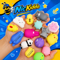 Cute Animal Mochi Squishies (5-50PCS) – Soft Sensory Squeeze Toys & Birthday Party Gifts