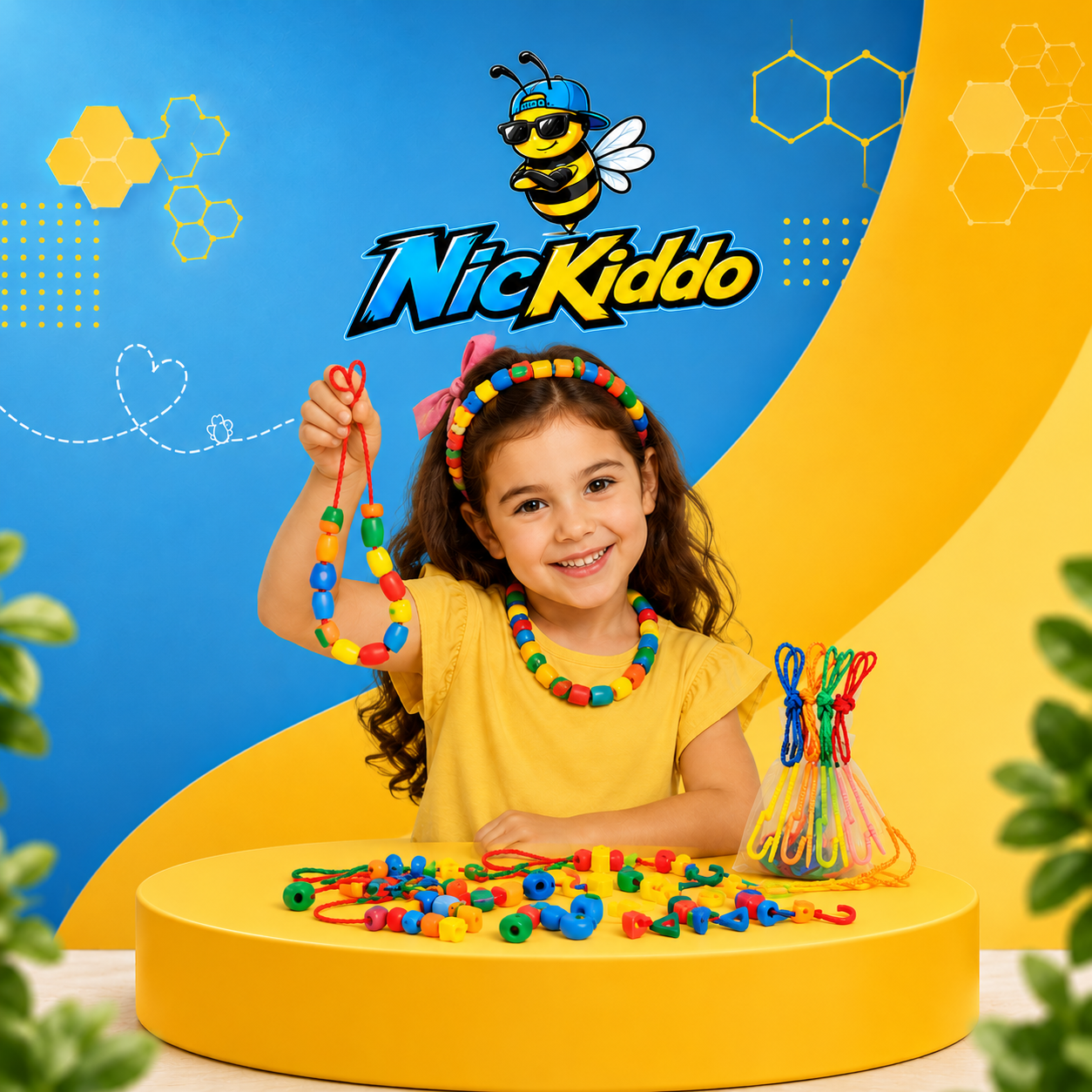 50/100/200PCS DIY Bead Bracelet Kit | Educational Building Beads for Kids