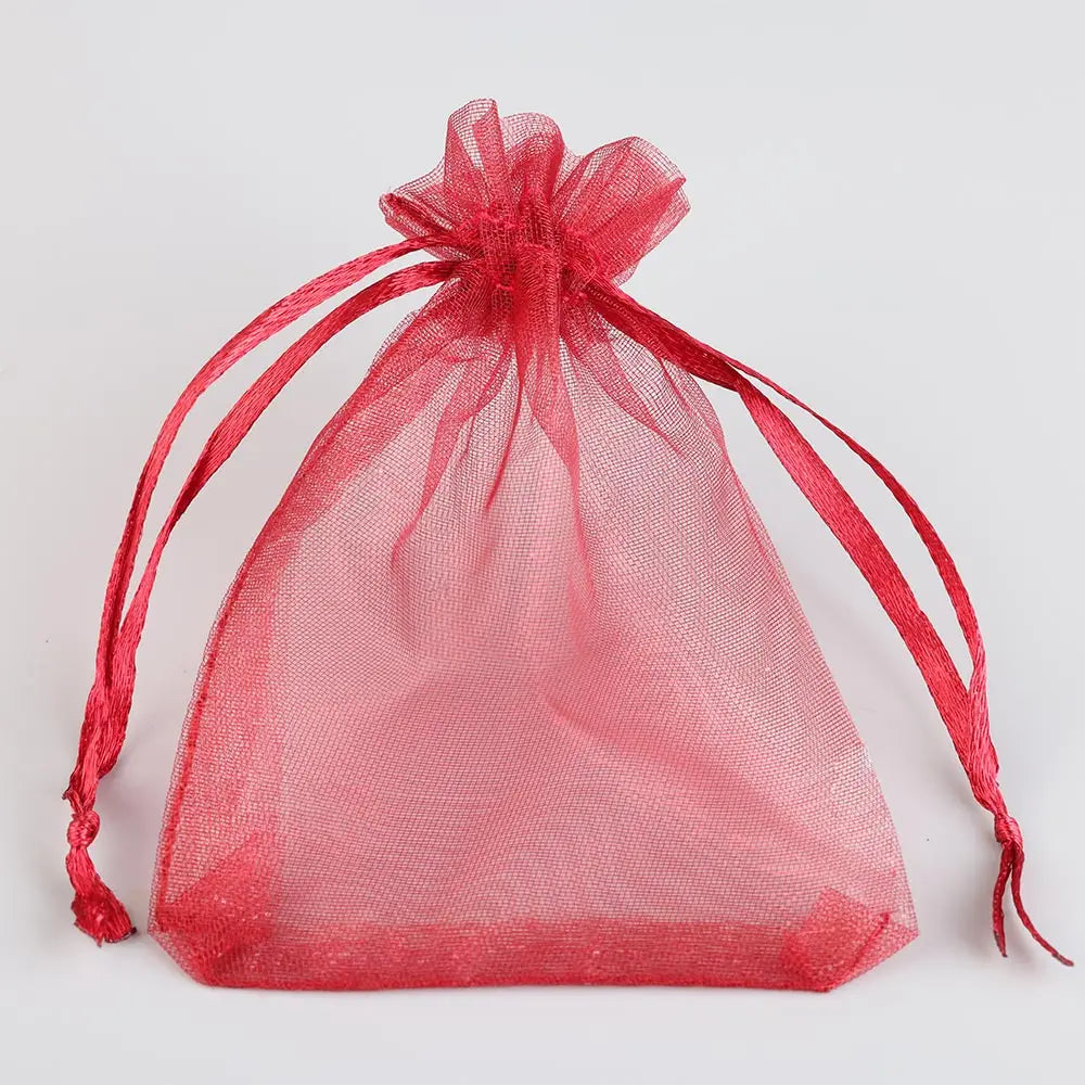 50 PCS Organza Gift Bags with Drawstring | Party Favor & Jewelry Pouches