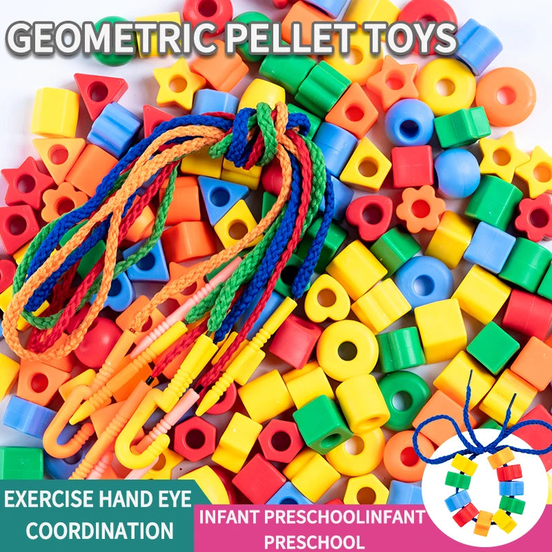 50/100/200PCS DIY Bead Bracelet Kit | Educational Building Beads for Kids