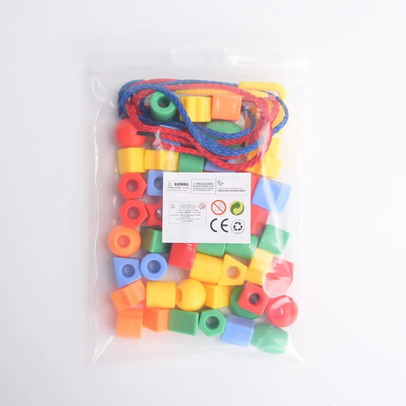 50/100/200PCS DIY Bead Bracelet Kit | Educational Building Beads for Kids