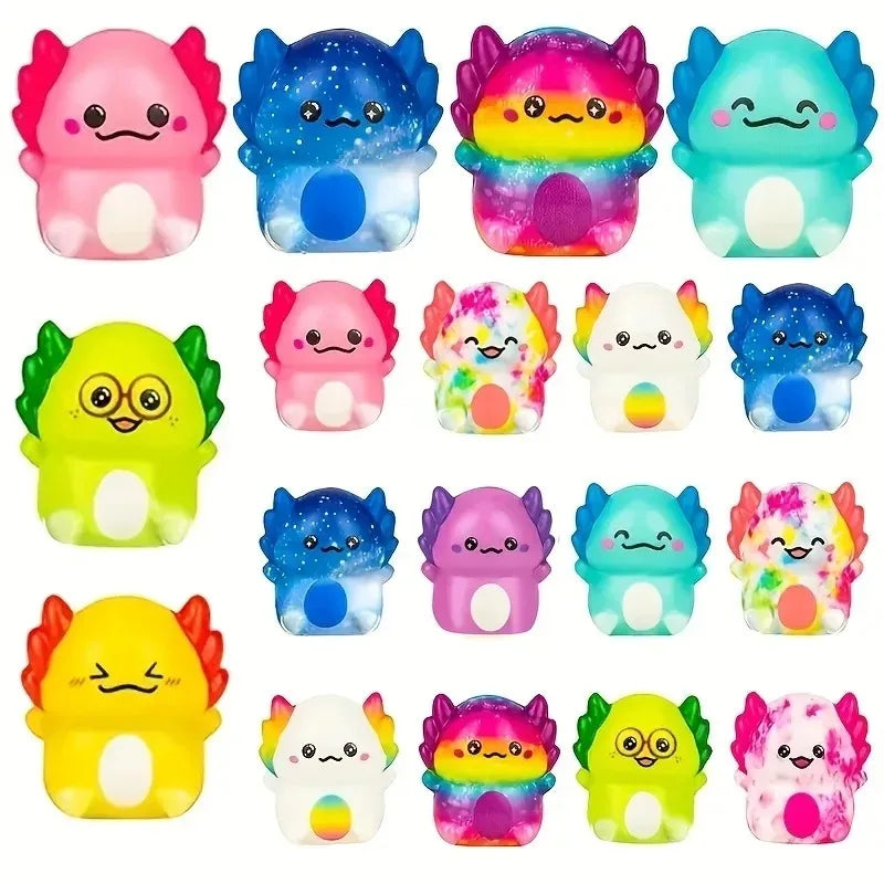 Cute Mini Newt Squishy Toys – Slow Rising Stress Relief Set (12 & 24 Pack)