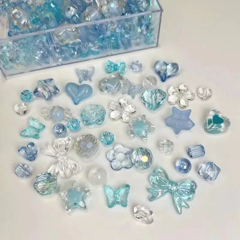 50g Pastel Acrylic Beads Mix for DIY Bracelets & Jewelry