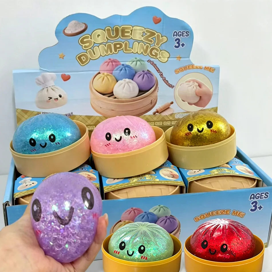 Sparkle Dumpling Squishy™ – Glitter Sensory Squeeze Toy for Kids