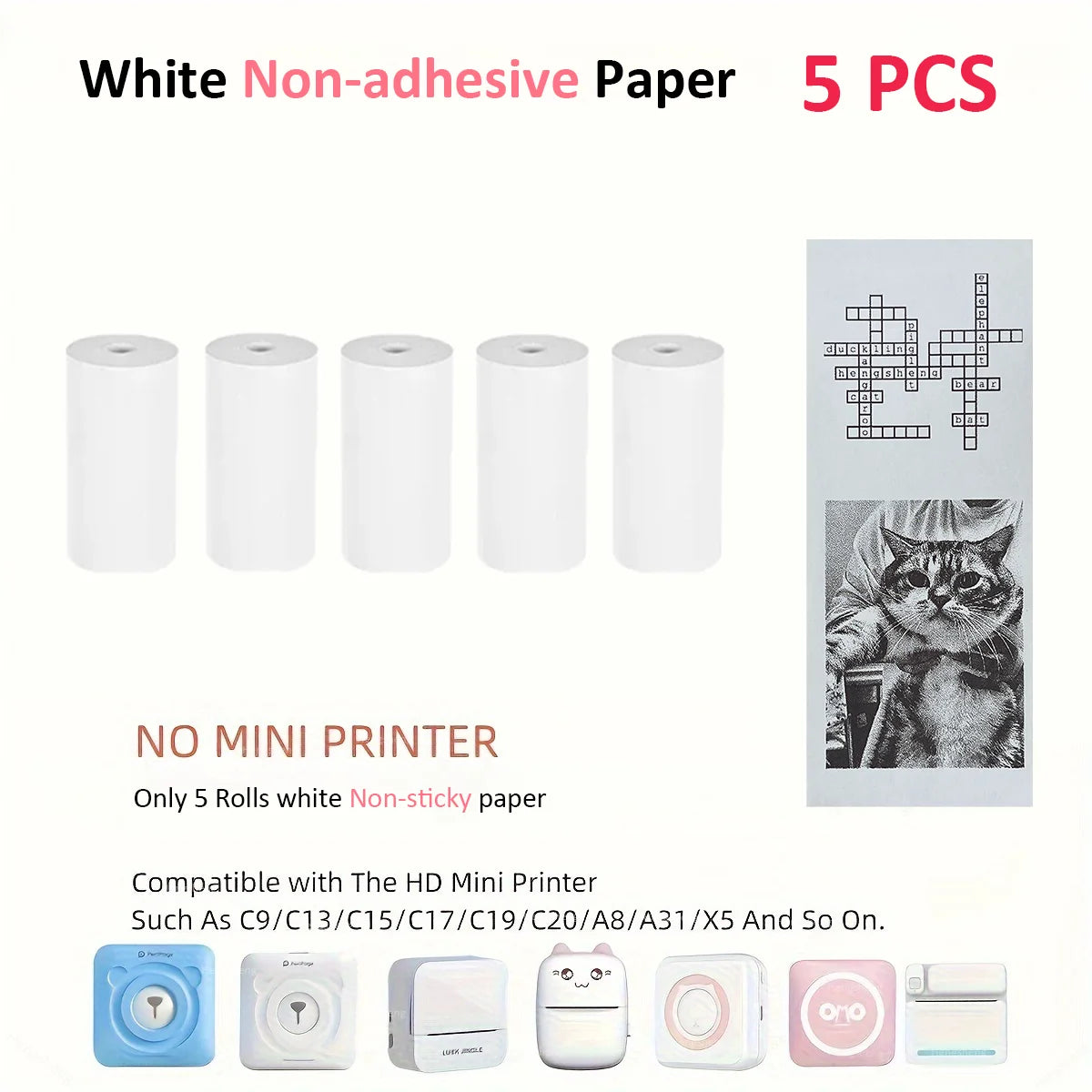 Mini Bluetooth Thermal Sticker Printer for Kids | Inkless Pocket Photo Printer