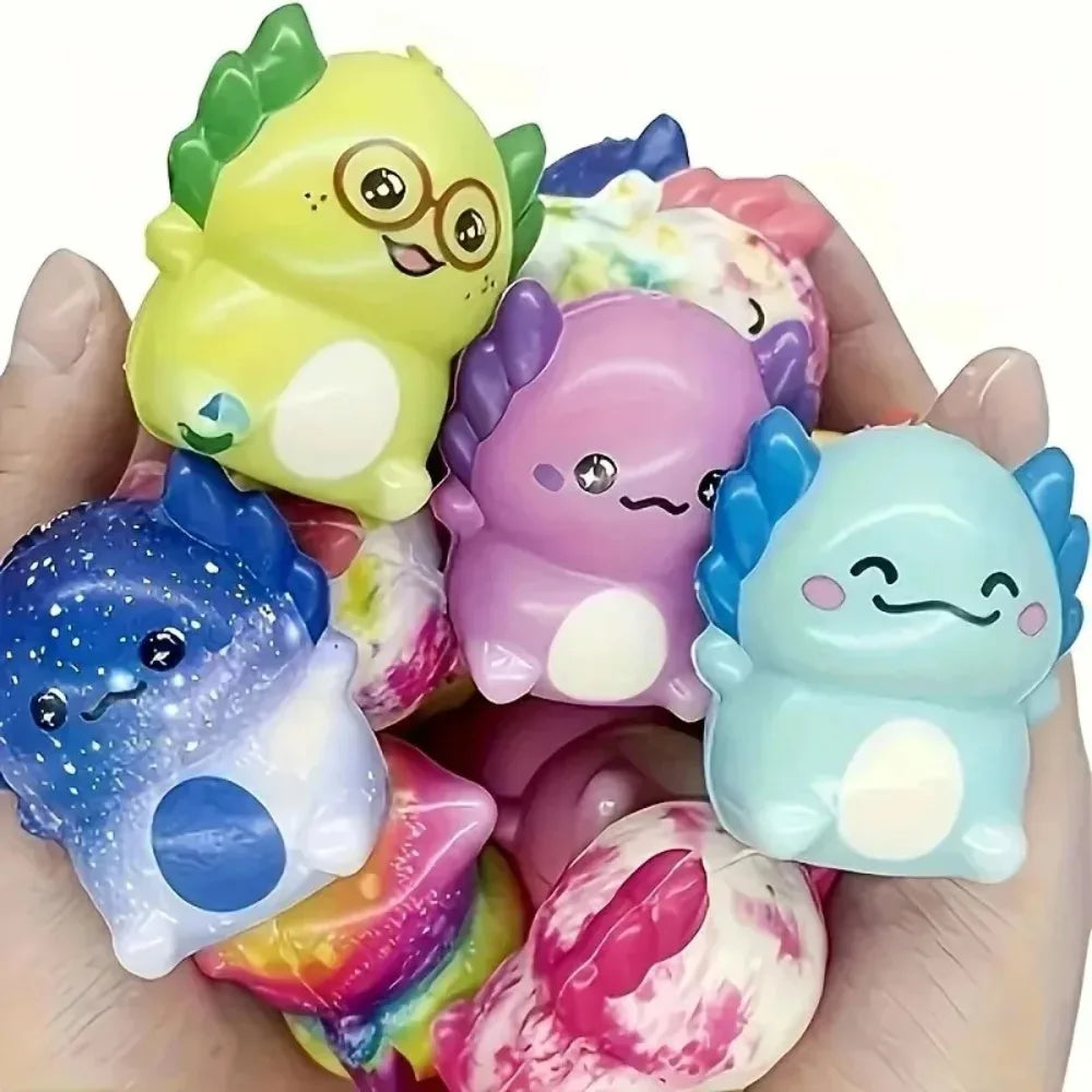 Cute Mini Newt Squishy Toys – Slow Rising Stress Relief Set (12 & 24 Pack)