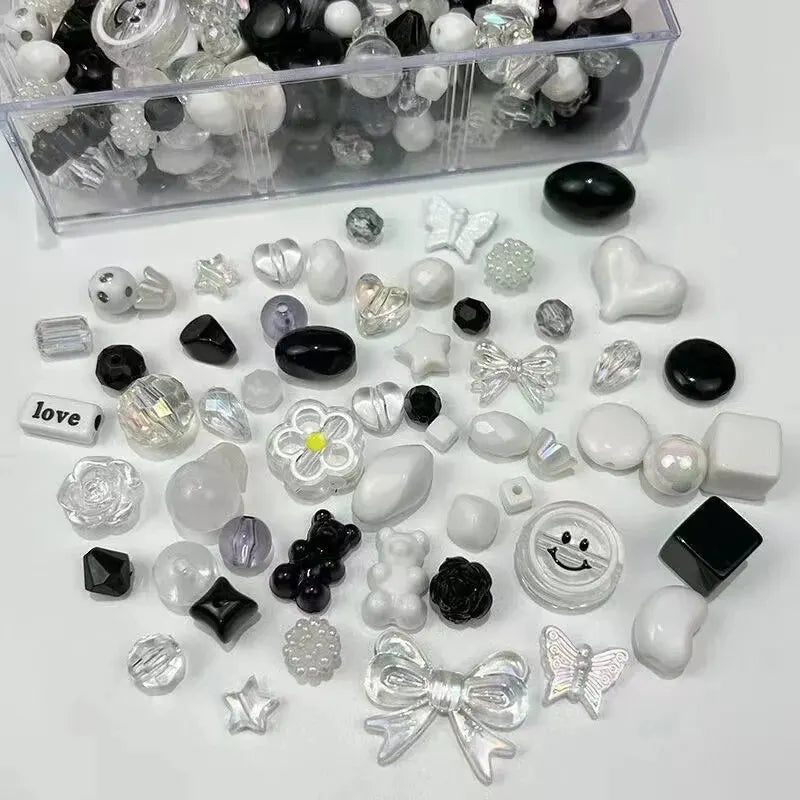 50g Pastel Acrylic Beads Mix for DIY Bracelets & Jewelry