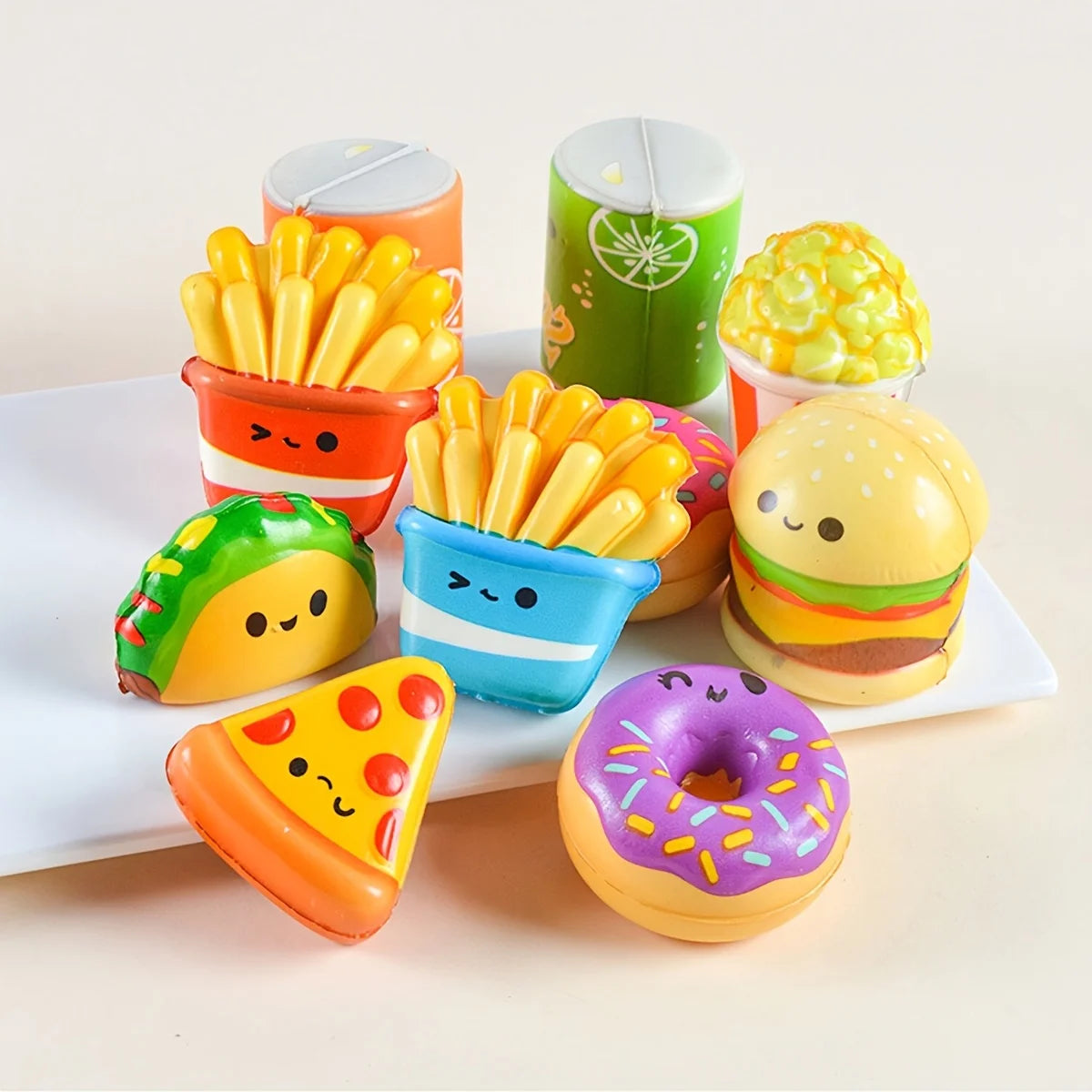 12-Pack Cute Food Squishy Toys – Slow Rising Stress Relief & Party Favor Set