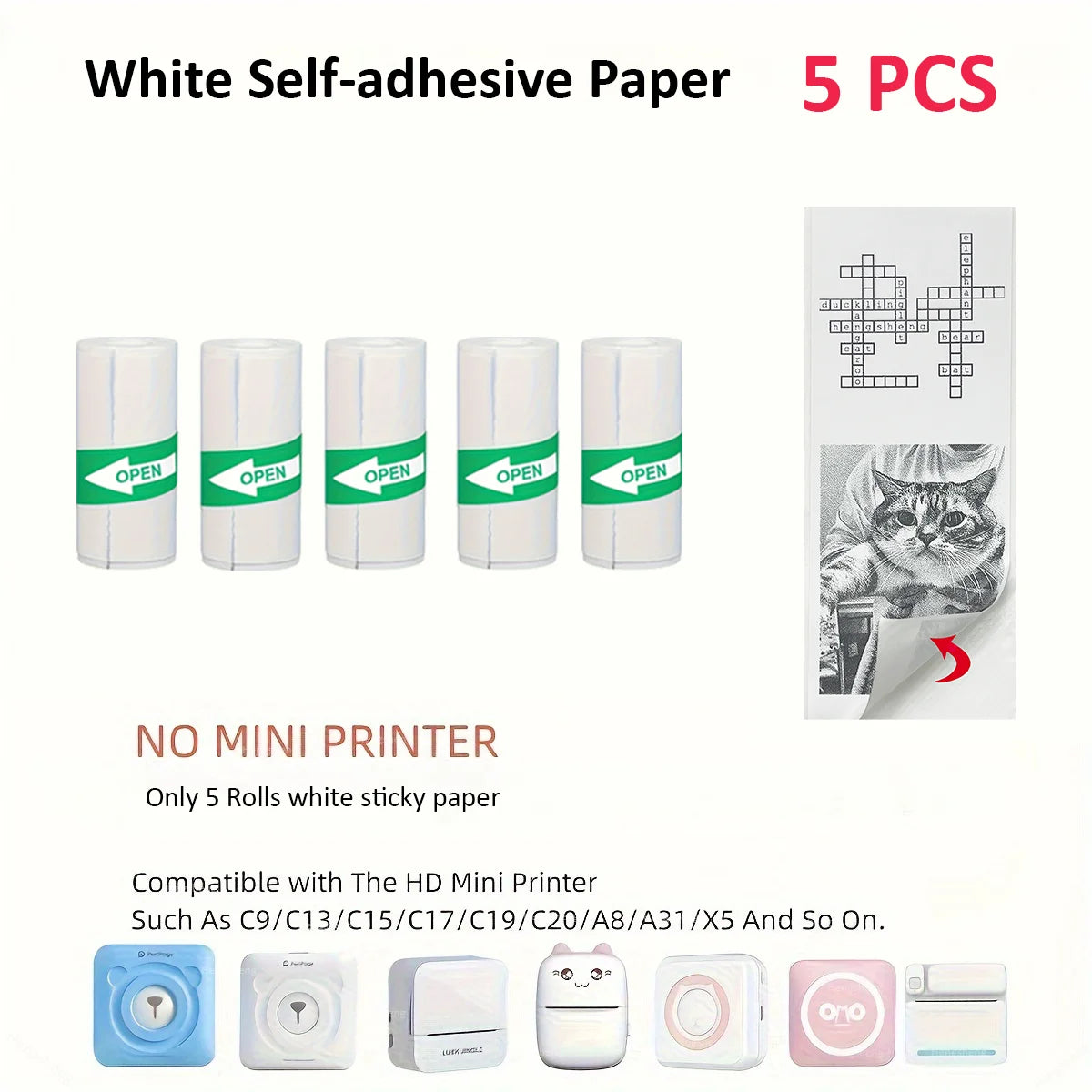 Mini Bluetooth Thermal Sticker Printer for Kids | Inkless Pocket Photo Printer