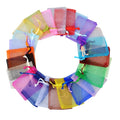 50 sachets cadeaux en organza avec cordon de serrage | Pochettes pour cadeaux de fête et bijoux