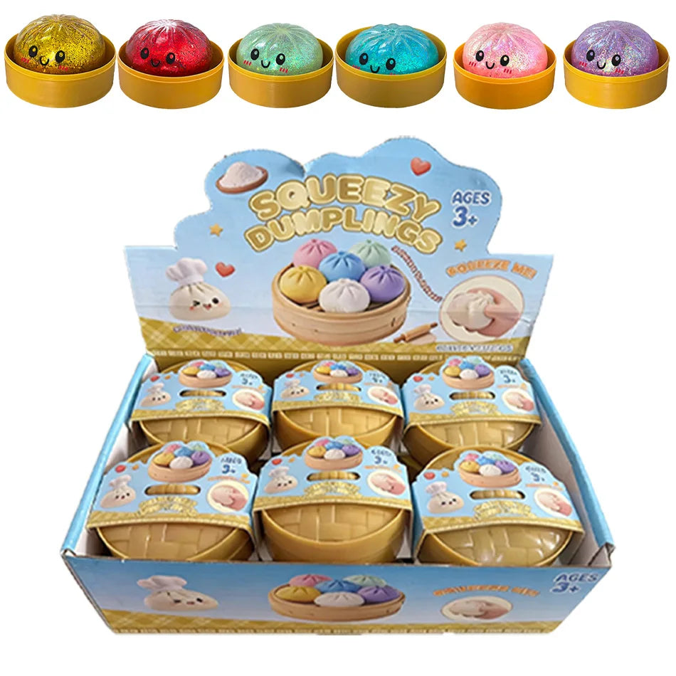 Sparkle Dumpling Squishy™ – Glitter Sensory Squeeze Toy for Kids