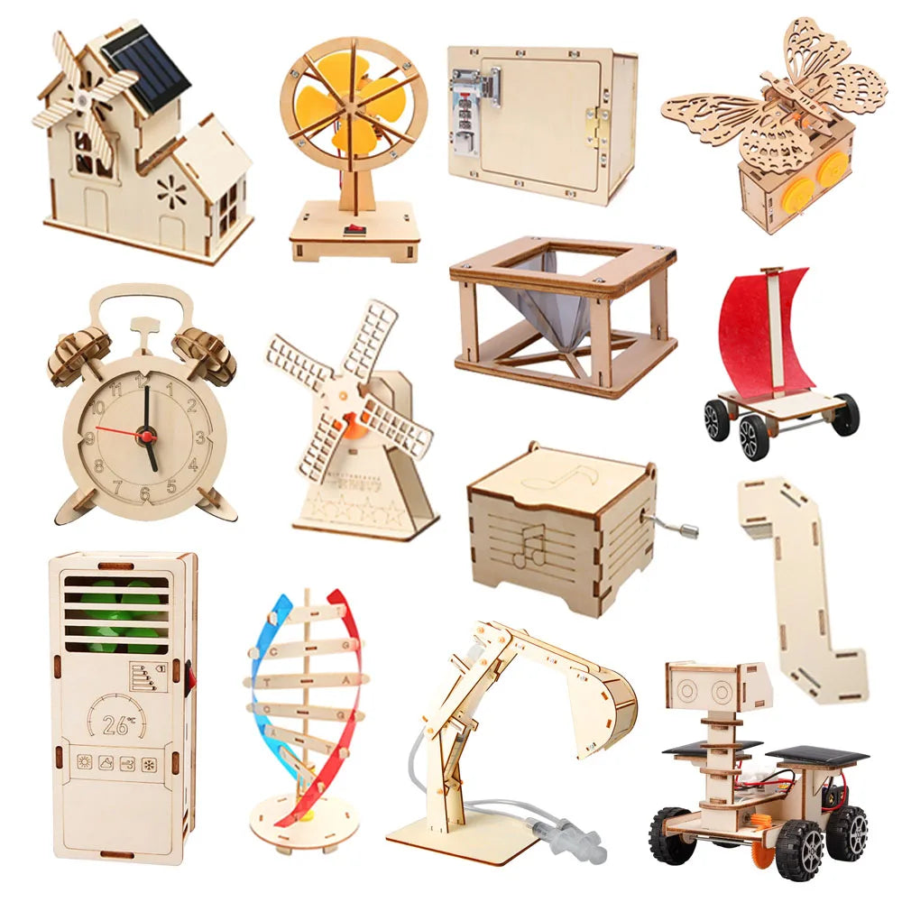 DIY Science Toys Kid Scientific Experiment Kit Educational Child STEM Toy Handmade Assembly Craft Technology Project for Student