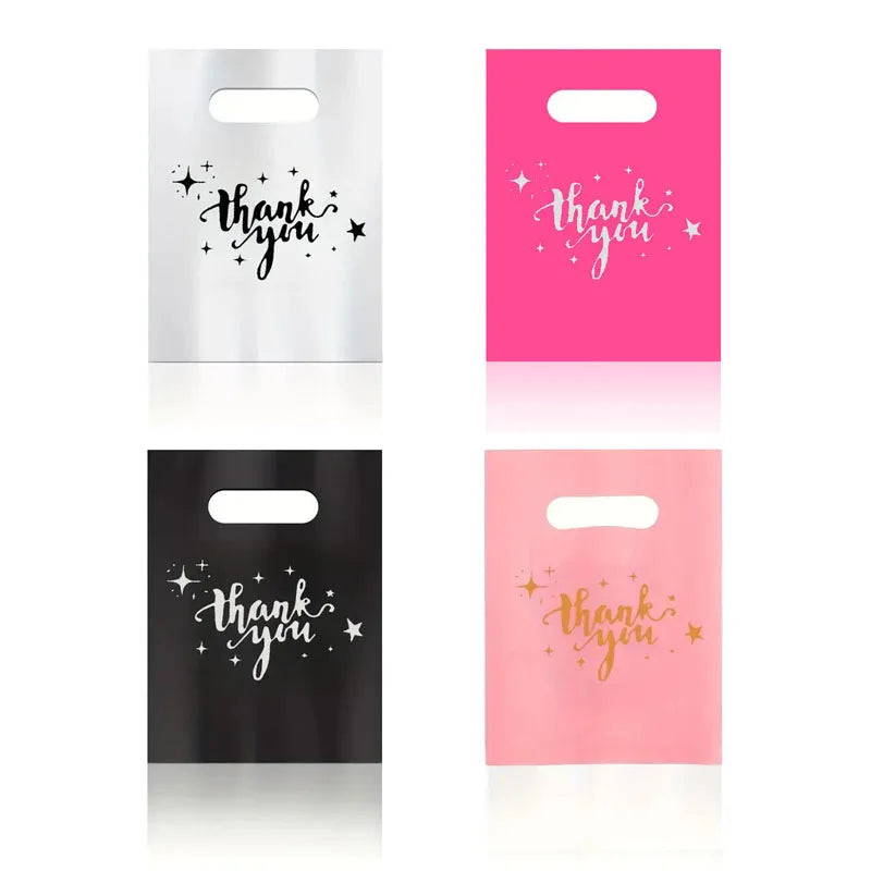 30/50/100PCS Thank You Gift Bags with Handles