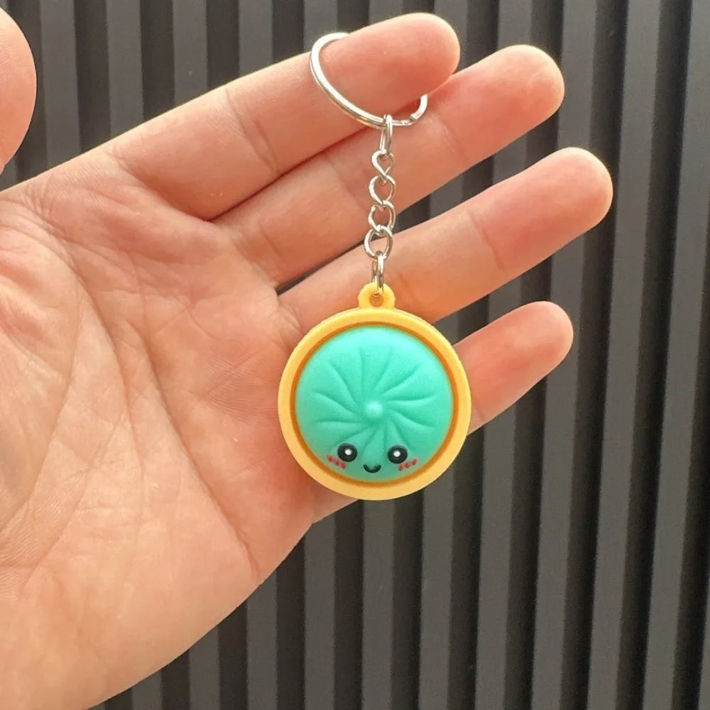 Kawaii Dumpling Keychains – Cute Bao Bun Party Favor Set (6, 12, 18 & 24 Pack)