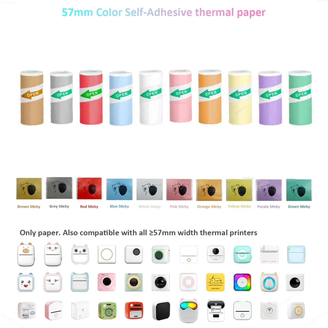 Mini Bluetooth Thermal Sticker Printer for Kids | Inkless Pocket Photo Printer