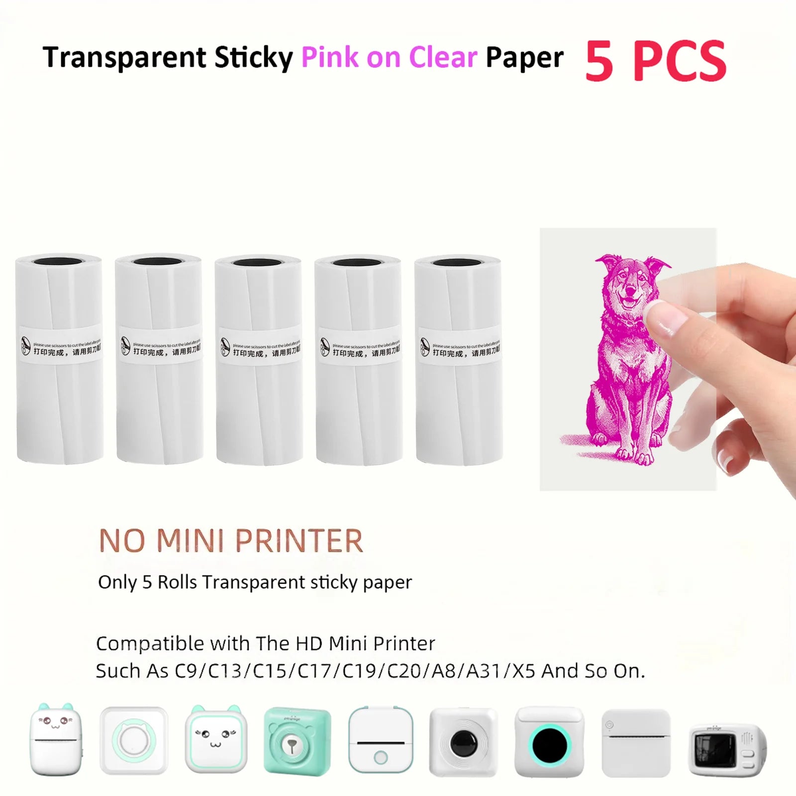 Mini Bluetooth Thermal Sticker Printer for Kids | Inkless Pocket Photo Printer