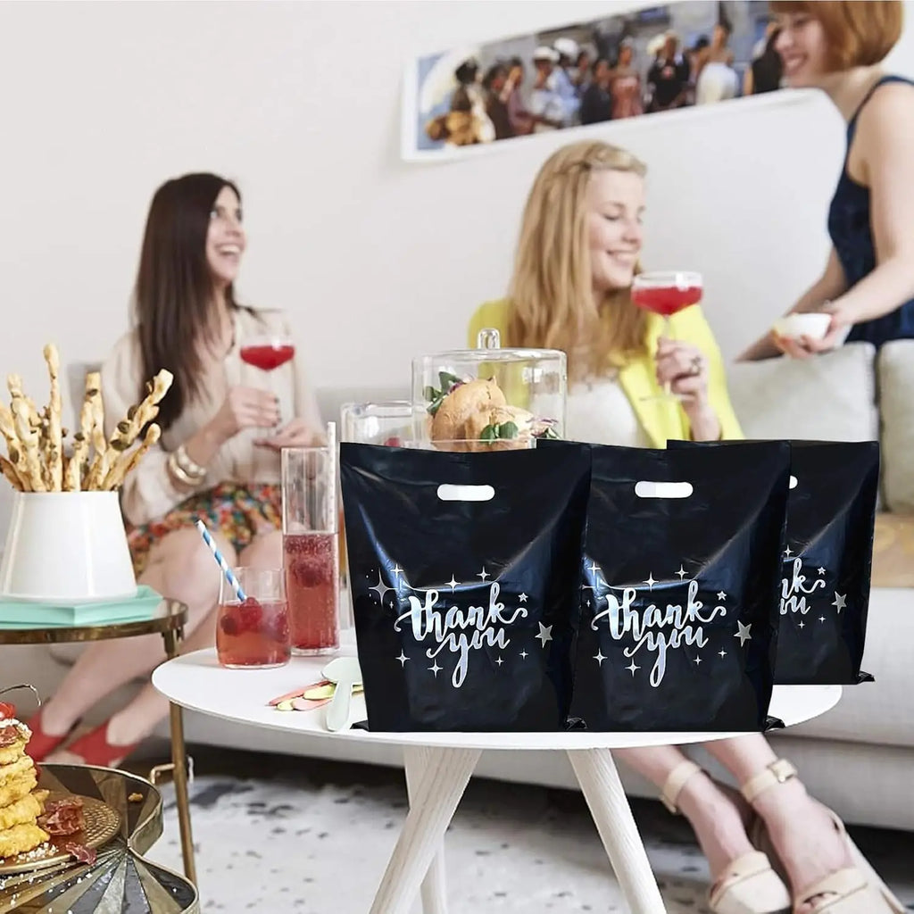 30/50/100PCS Thank You Gift Bags with Handles