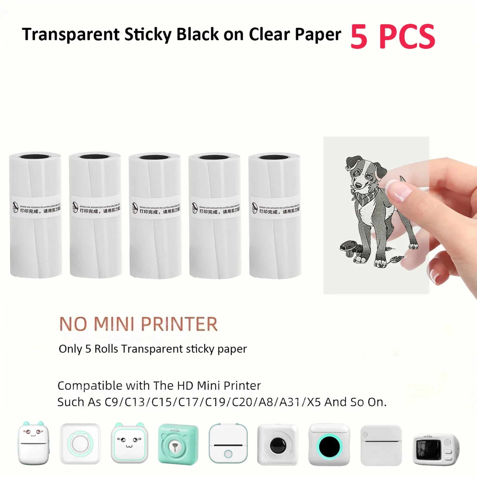 Mini Bluetooth Thermal Sticker Printer for Kids | Inkless Pocket Photo Printer