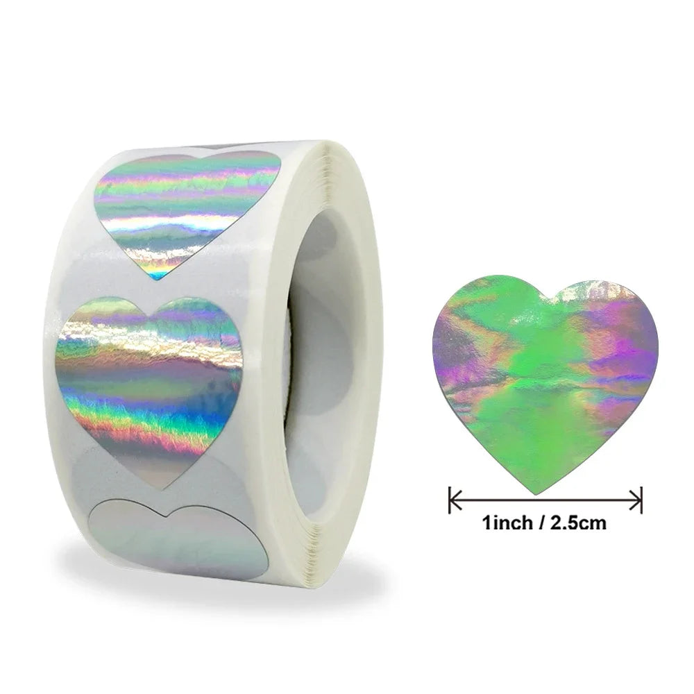 500PCS Holographic Thank You Stickers Roll for Small Business