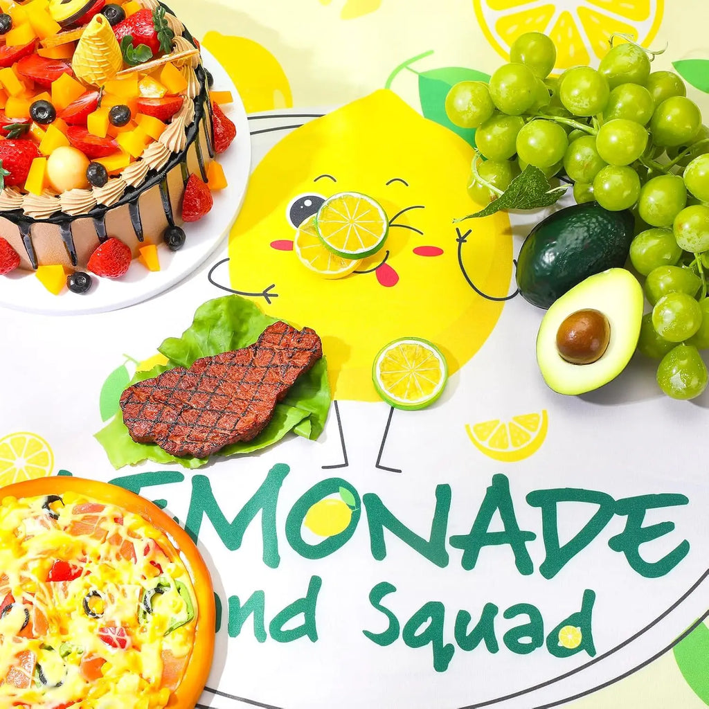 Kids Lemonade Stand Tablecloth | Lemon Party Table Cover