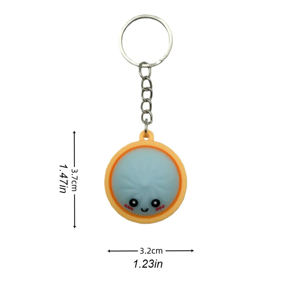 Kawaii Dumpling Keychains – Cute Bao Bun Party Favor Set (6, 12, 18 & 24 Pack)