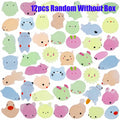 12/36-Pack Glow-in-the-Dark Kawaii Animal Mochi Squishies – Sensory Fidget Toy Party Favor Set