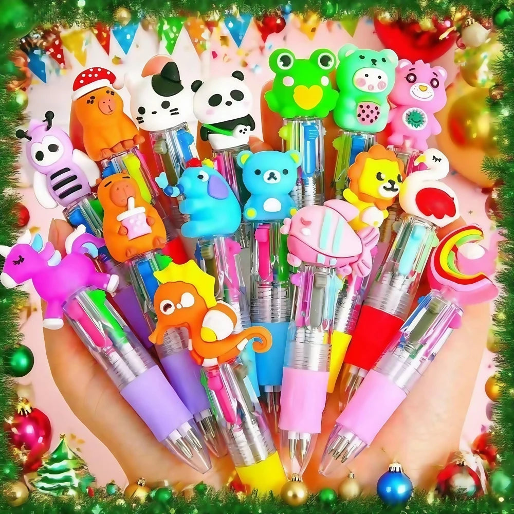 4-Color Cartoon Pens for Kids – Multi-Color Writing Pen Set (5, 10, 20 & 30 Pack)