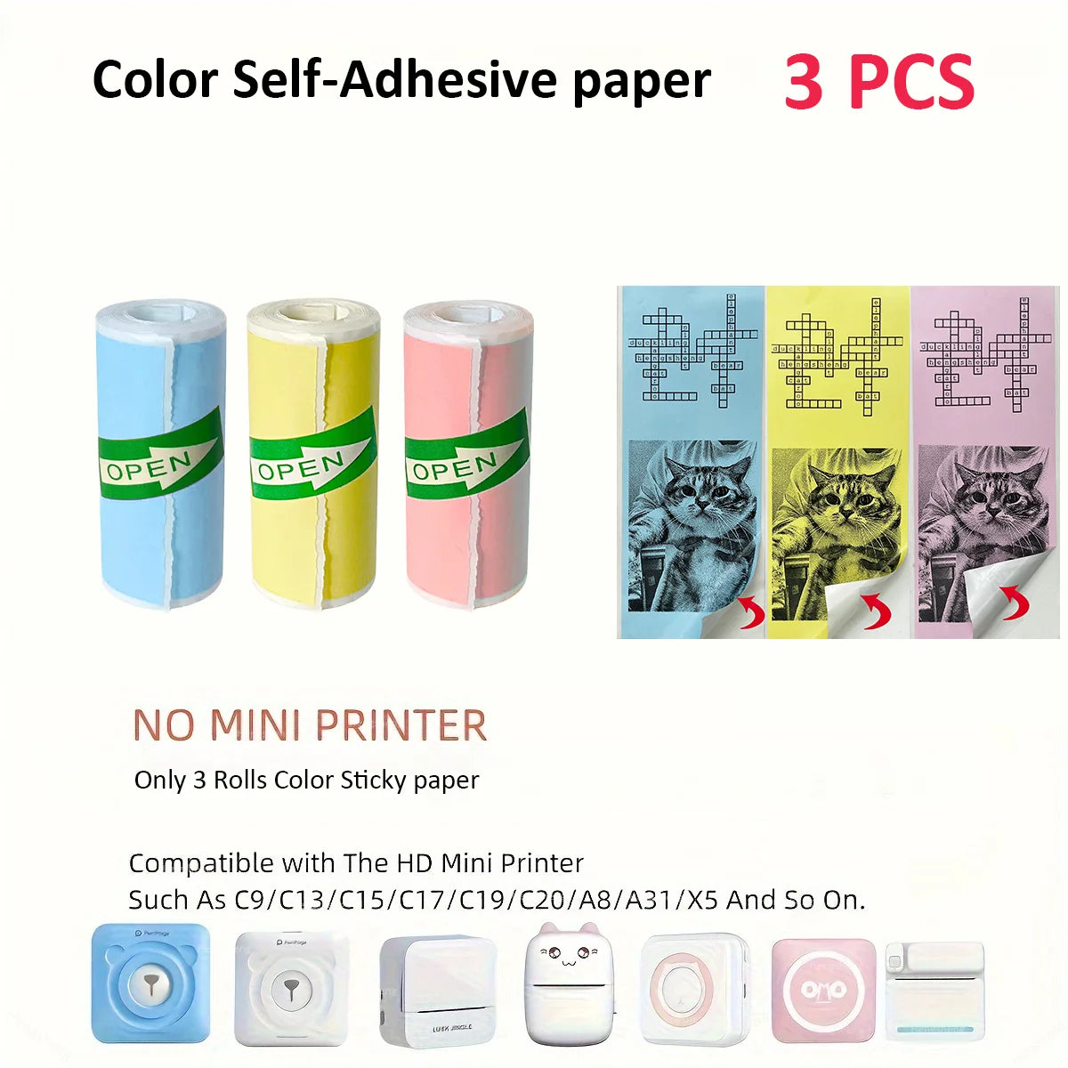 Mini Bluetooth Thermal Sticker Printer for Kids | Inkless Pocket Photo Printer