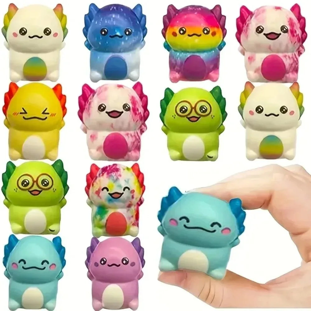 Cute Mini Newt Squishy Toys – Slow Rising Stress Relief Set (12 & 24 Pack)